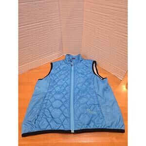 Marker Quilted Vest Womens XL Powder-Royal Blue Full Zip Outdoors Ski Winter